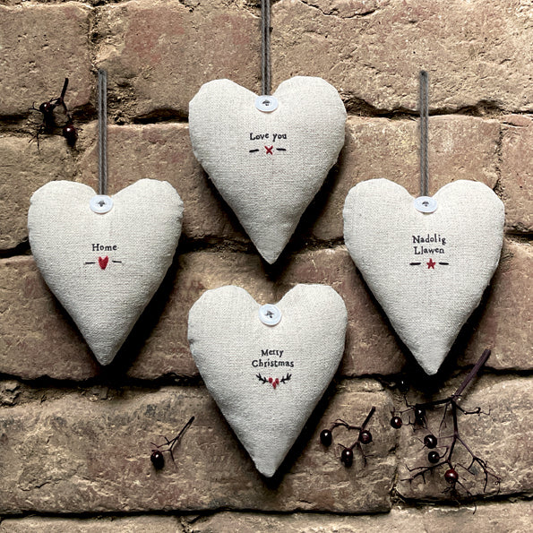 East of India Linen Heart 'Home' image 1