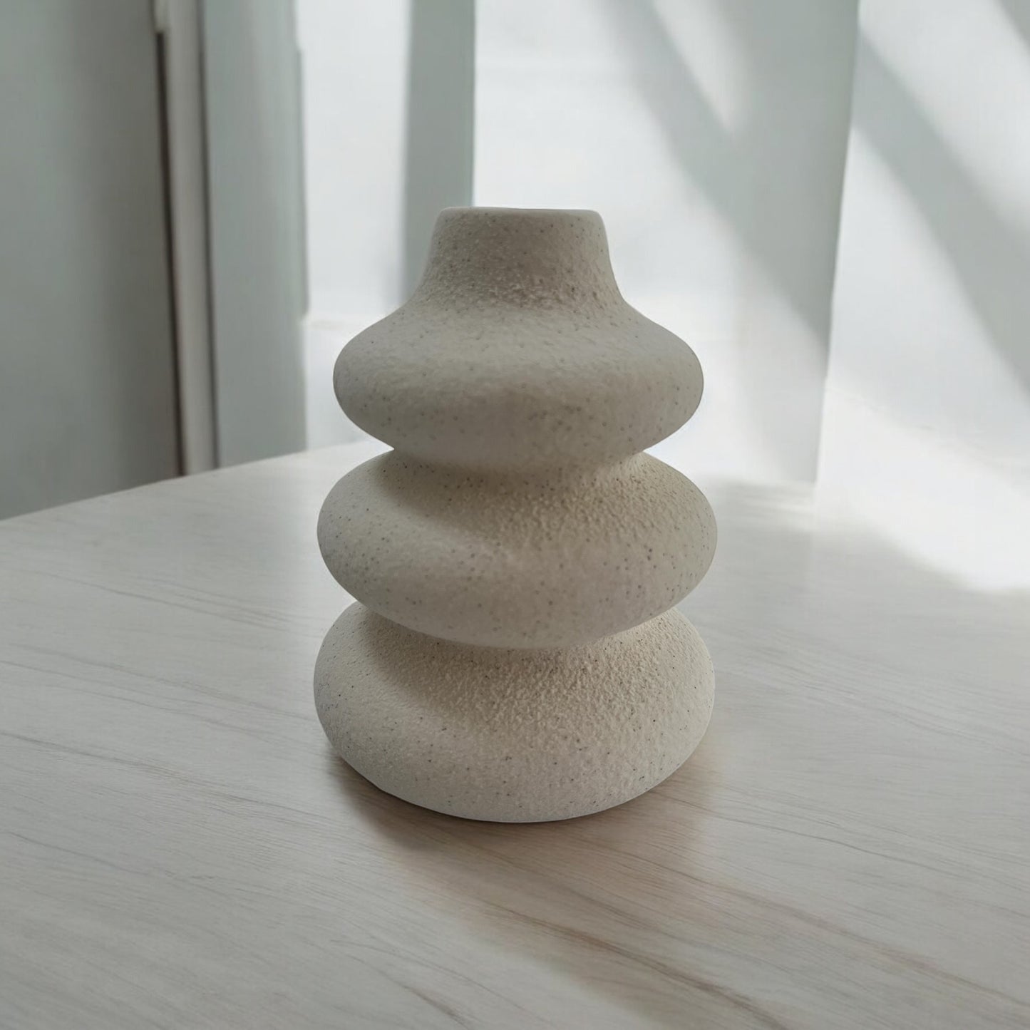 Cream Speckle Single Stem Vase image 0