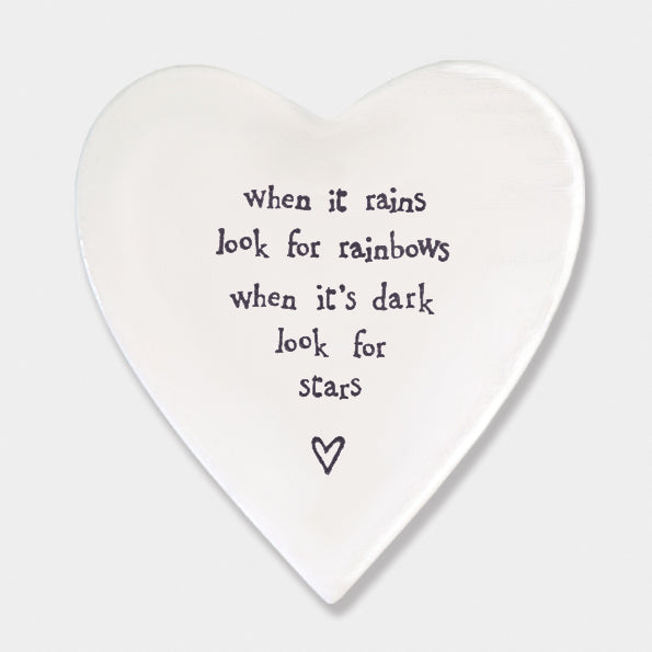 East of India 'When it rains' Porcelain Coaster image 2