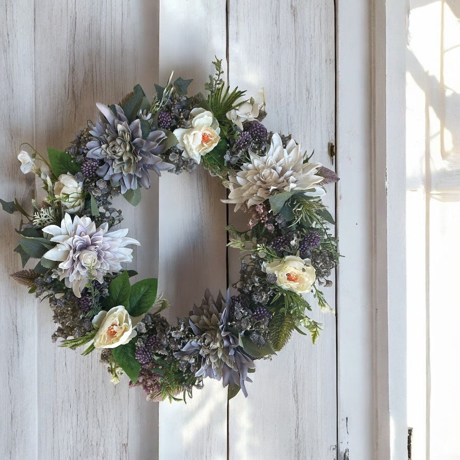 Angela - Handmade Artificial Wreath with FREE personalised hanger image 0