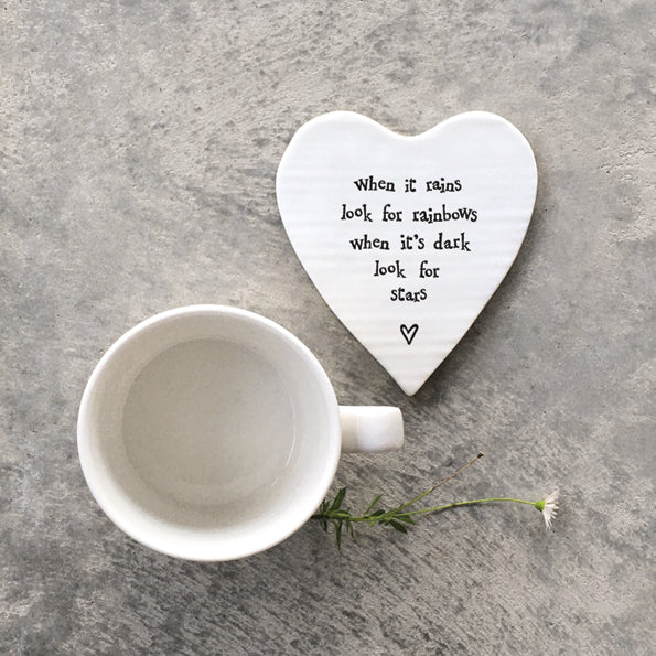 East of India 'When it rains' Porcelain Coaster image 0