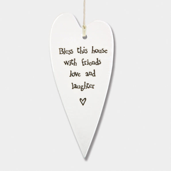 East of India Porcelain Long Heart - Bless this house image 2