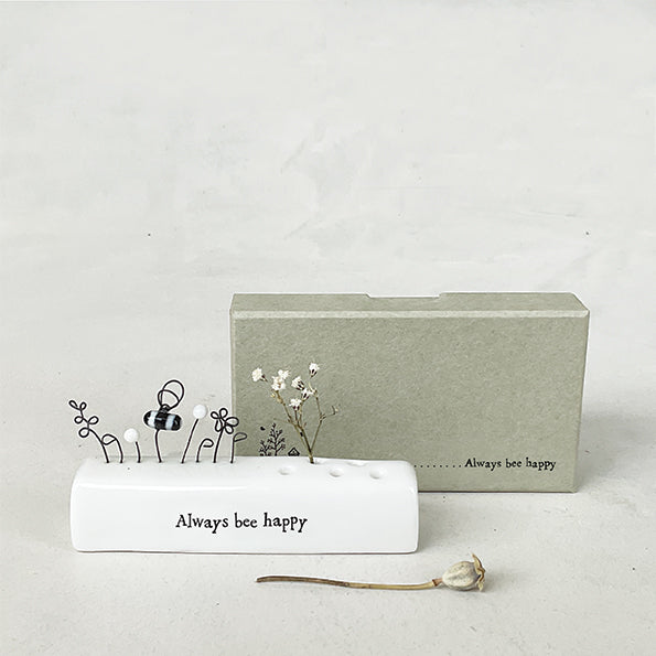 East of India 'Always be happy' Incense stick holder image 1