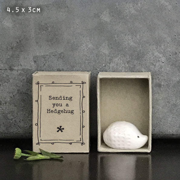 East of India 'Sending you a Hedgehug' Matchbox Hedgehog image 0