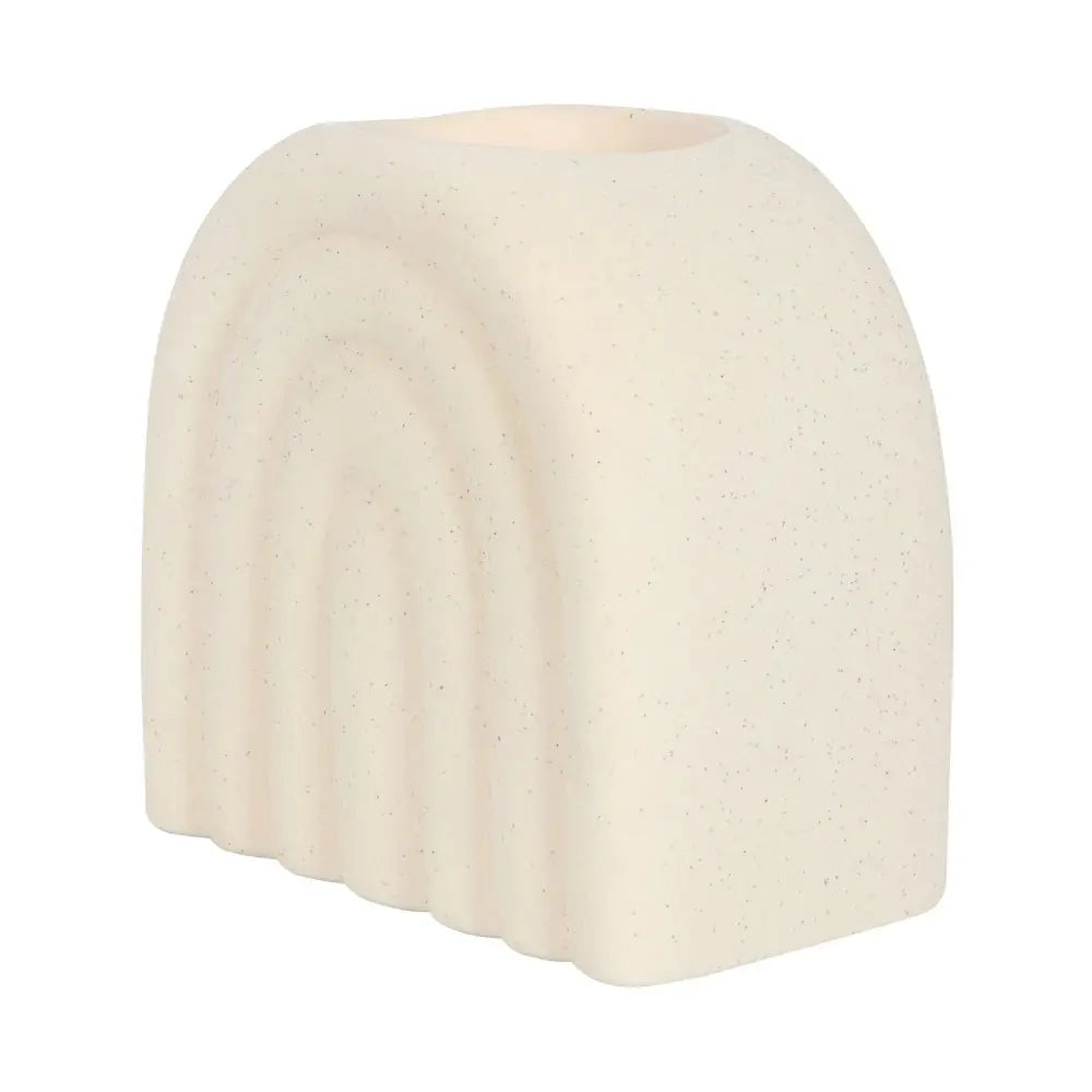 Minimalist Cream Speckle Arch Oil Burner and Wax image 2