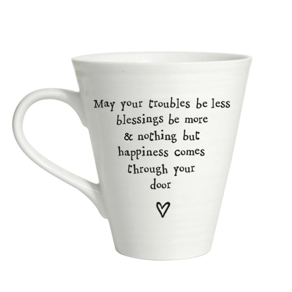 East of India Porcelain Mug 'May your troubles be less' image 3