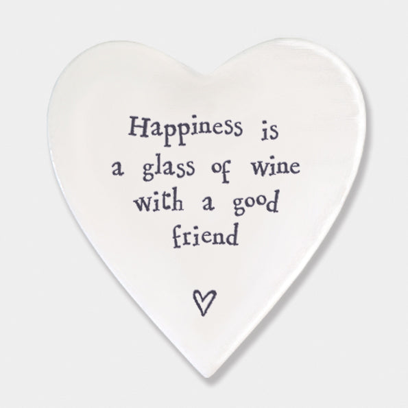 East of India 'Happiness is' Porcelain Coaster image 2