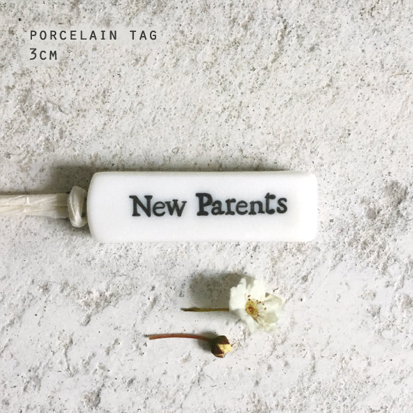 Porcelain Tag - New Parents image 0