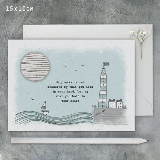 East of India Stitchery Card 'Happiness is' image 0