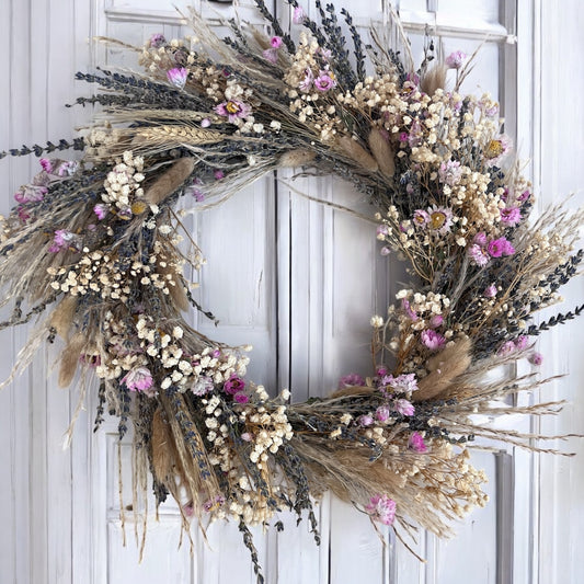 Pastel Muse - Handmade Dried Wreath with FREE personalised hanger image 0