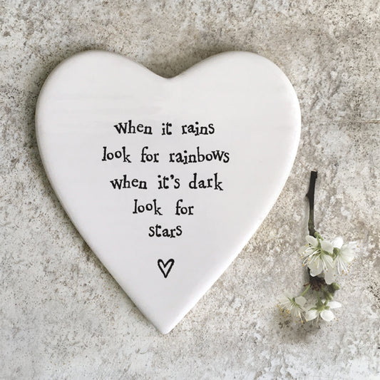 East of India 'When it rains' Porcelain Coaster image 1