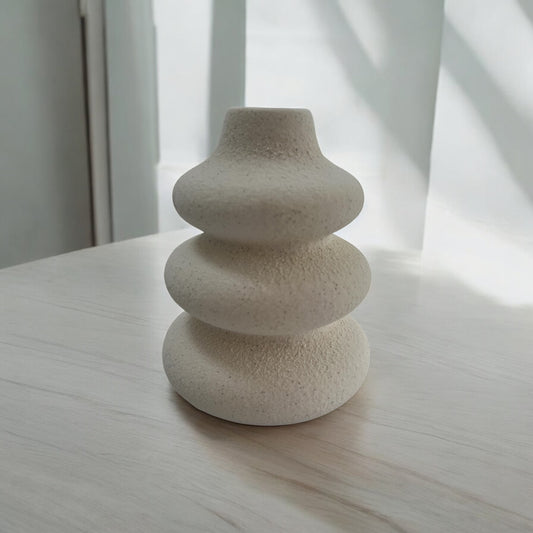 Cream Speckle Single Stem Vase image 0