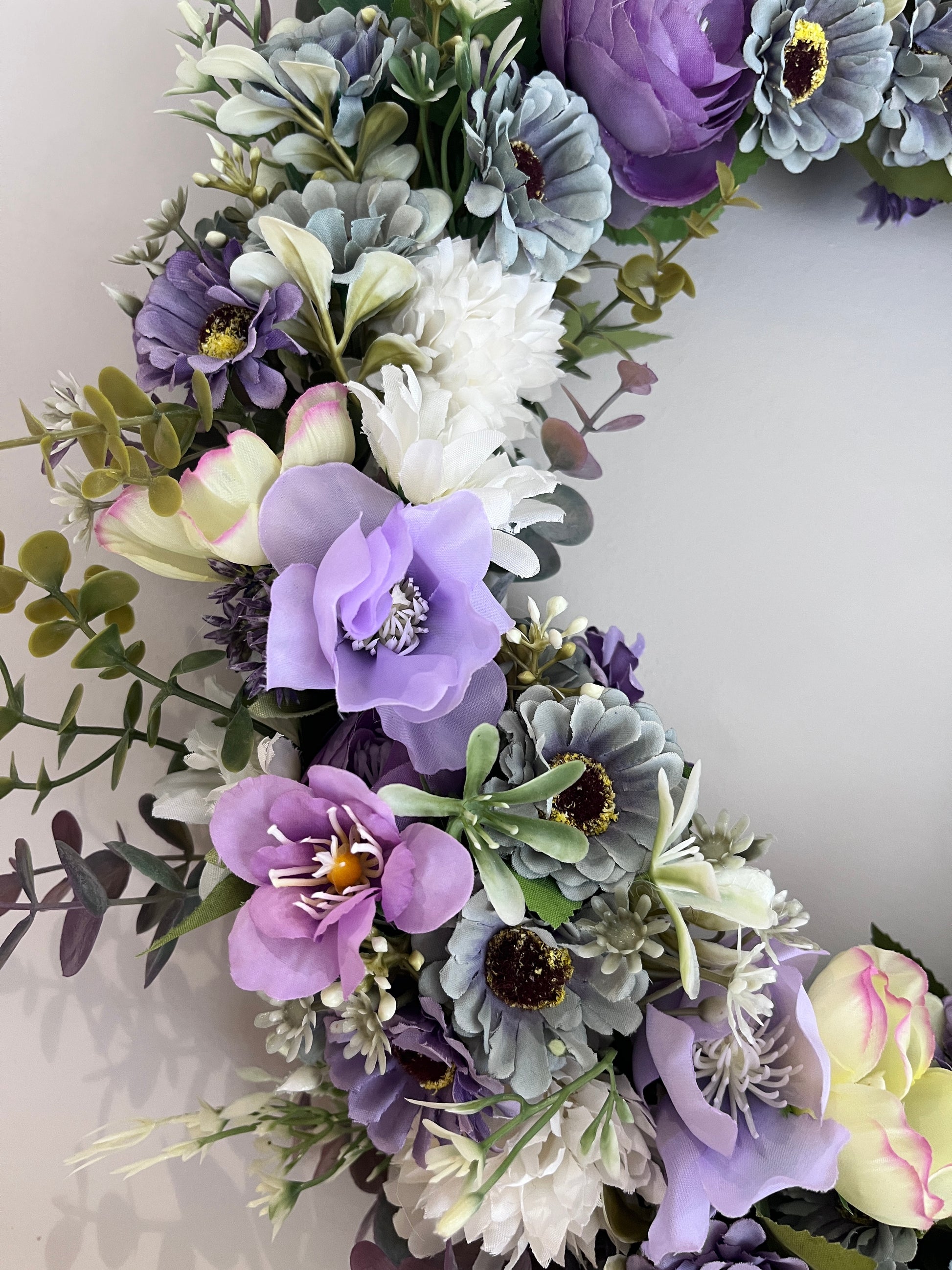 Violet Whisper - Handmade Artificial Wreath with FREE personalised hanger image 2