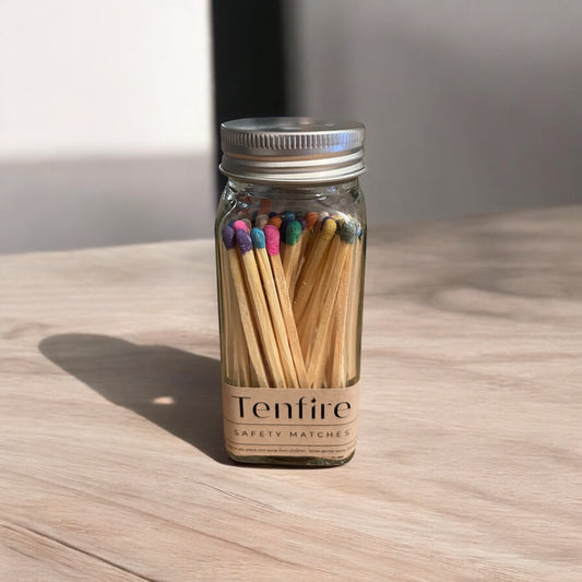 Safety Matches Jar with coloured matches image 0
