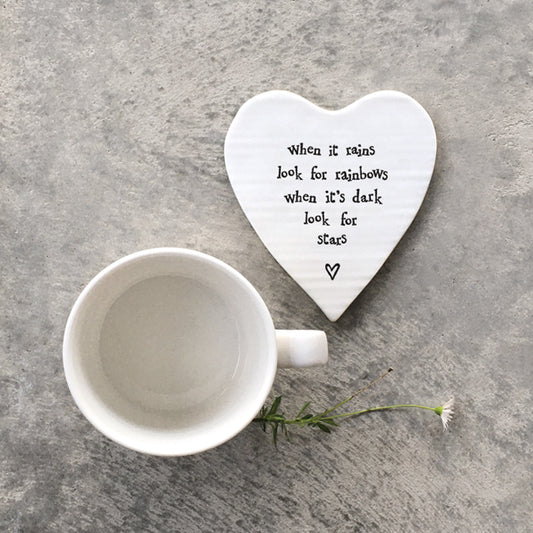 East of India 'When it rains' Porcelain Coaster image 0