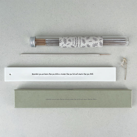 East of India Incense Holder 'Remember you are braver' image 1