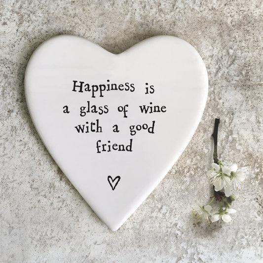 East of India 'Happiness is' Porcelain Coaster image 0