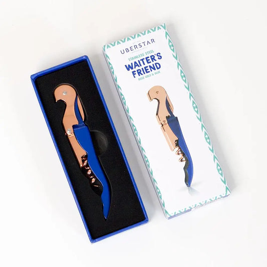 Corkscrew Waiter's Friend - Rose Gold & Blue image 0