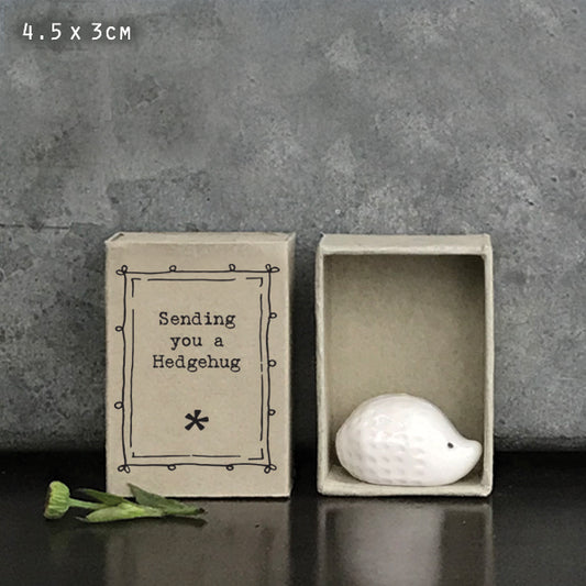 East of India 'Sending you a Hedgehug' Matchbox Hedgehog image 0