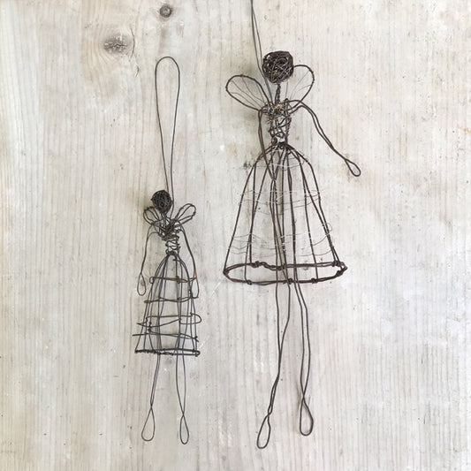 East of India Woven Rusty Wire Angel - Large image 1