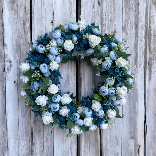 Midnight Petal - Handmade Artificial Wreath with FREE personalised hanger