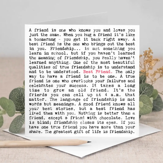 Best Friend Quote Card image 0