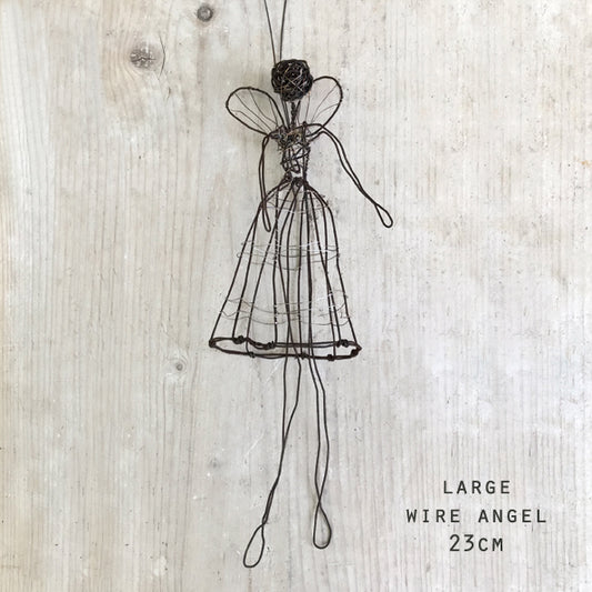 East of India Woven Rusty Wire Angel - Large image 0