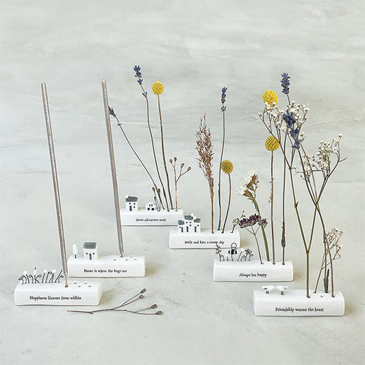East of India 'Happiness blooms from within' Incense stick holder image 1