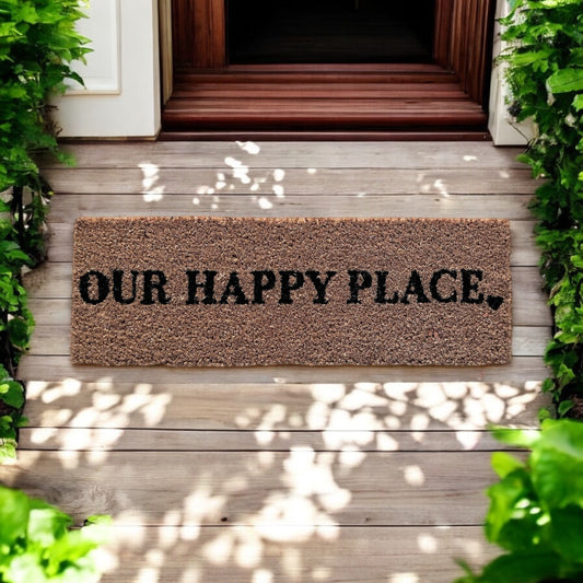 'Our Happy Place' Step Doormat 60cm image 0
